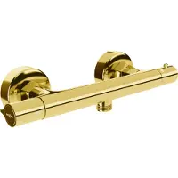 Mexen Slim thermostatische douchekraan, goud - 77105-50