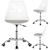 Springos Bureau stoel - - 2025 - Ergonomisch - Verstelbaar in hoogte - Kunstleer op wielen