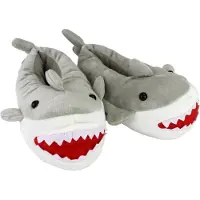 Sock Snob Kinderen pluche 3D Shark pantoffels | Slipper snob - Haai
