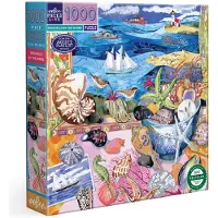 Piece & Love eeBoo : Schelpen aan de Kust - 1000 Stukken Puzzel - Vierkante Volwassen Puzzel, Hazel Jarvis