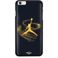 Jordan Telefoonhoesje - - Iphone 8 - Flexibel - Silicoon - Gouden glitterpoeder