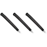 Tlily 3X Wrap Grip Puur Handgemaakt Leermateriaal Standaard Golfclubgrepen Puttergrepen-Zwart