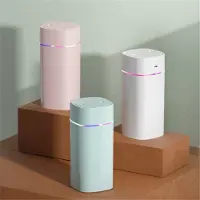 Torribaly Kleurrijke nachtlamp Kleine luchtbevochtiger Dubbele luchtverstuiver USB Stille thuisauto Zuiverende groene