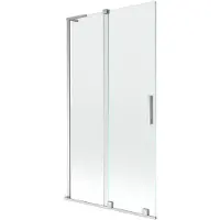 Mexen Velar L badwand 2-delige schuifbare 100 x 150 , transparant, chroom - 896-100-003-01-01