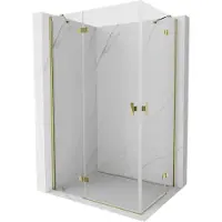 Mexen Mist-H Duo douchecabine scharnierend links 80 x 75 , transparant, goud - 8A5-080L-075P-50-00