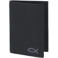 OXMOX portemonnee New Cryptan RFID Protect Kombibörse Freedom Fish Print Grey Black zwart