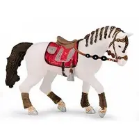 Papo Figurine Paard mode - - Witte paard met gevlochten manen - Voor kinderen vanaf 3 jaar