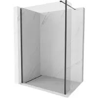 Mexen Kioto douchewand Walk-in 150 x 30 , transparant, zwart - 800-150-212-70-00-030