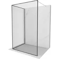 Mexen Kioto douchewand Walk-in 130 x 100 , zwart frame, chroom - 800-130-212-01-70-100