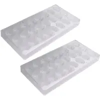 MaxPower 2X Harde Chocolade Shell Mold, 3D Polycarbonaat Shell Mold, Clear Ice Jelly Candy Mold