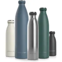Lars Larsen LARS NYSM roestvrijstalen ge?oleerde waterfles 12oz 17oz 25oz 34oz 51oz | BPA-vrije ge?oleerde thermosfles voor warme en koude dranken | Lekvrije dri