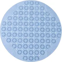 Typecat Antislipmat voor de badkamer Ronde antislip douchemat Sterke zuignap badmatten met afvoergaten met verhoogde massagelus, D