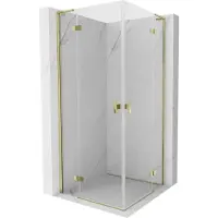 Mexen Mist-H L Duo douchecabine met draaideur 120 x 120 , transparant, goud - 8A5L-120L-120P-50-00