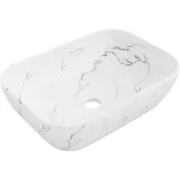Mexen Rita opbouwwastafel 45 x 32 cm, witte steen - 21084583