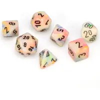 Chessex Mini Polydice Dobbelsteen Set Gekleurd (7 stuks)