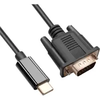 Torribaly USB C naar VGA-kabel 5,9 voet/1,8 m, type kabel, geschikt voor 3.1-apparaten, enz.