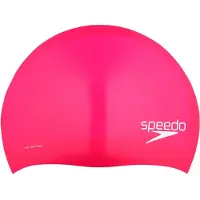 Speedo Unisex-Volwassenen Zwemmuts Siliconen Lang Haar Roze