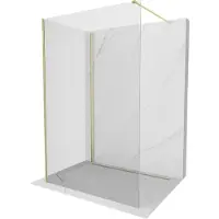 Mexen Kioto douchewand Walk-in 100 x 80 , transparant, goud geborsteld - 800-100-212-55-00-080