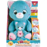 Jemini Soft plush toy - - TOONIES - Interactive mother cat and her baby - +/- 26 cm - 6 functions