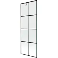 Mexen Next badwand 1-delig 70 x 150 , zwart raster, geborsteld nikkel - 895-070-000-00-77-97