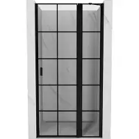 Mexen Mist douchedeur scharnierend rechts 85 , zwart raster, zwart - 8A4-085-000-70-77-P