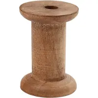 Creotime Houten Spoel - 70 mm Hoog - 30+48 mm Diameter - Houten Spoel voor Creatief Handwerk - 10 Stuks