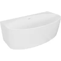 Mexen Bruna vrijstaande tegen de muur badkuip 170 x 88 , wit glans, witte overloop - 52731708800-20
