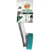 Scotch-Brite Heavy Duty Advanced Soap Control Dishwand Control Soap met een knop Houd uw handen uit het vuile water Langdurig en herbruikbaar Groen