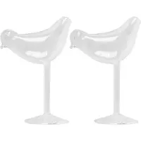 Spactz 2x 150 ml vogelvormige cocktailbeker glas persoonlijkheid moleculair gerookt modelleren fantasie wijn