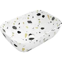 Mexen Rita opbouw waskom 45 x 32 cm, wit terrazzo steen - 21084587
