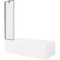 Mexen Vega rechthoekig bad 160 x 70 met behuizing en 1-deurs scherm 50 , zwart patroon - 550116070X9505007070