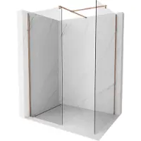 Mexen Kioto douchewand Walk-in 150 x 75 , transparant, roze goud - 800-150-202-60-00-075