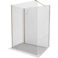 Mexen Kioto douchewand Walk-in 140 x 120 , transparant, geborsteld koper - 800-140-212-65-00-120