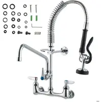 DUOKU Kraan - - 5803A-12-21 - Hoogte 21" - Uittrekbare uitloop 12" - Muurmontage