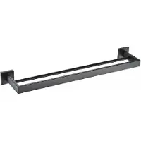 Mexen Vox dubbele handdoekhouder, zwart - 707025-70