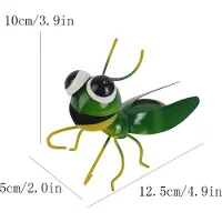 Semoic Insecten metalen wandkunst, 3D sprinkhaan sculptuur, hangend