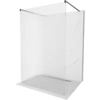 Mexen Kioto vrijstaande douchewand 120 x 200 , strepen 8 mm, geborsteld geweergrijs - 800-120-002-66-09