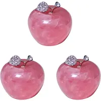MaxPower 3 stuks natuurlijke roze kwarts voor paar decoraties woondecoratie studeerkamer decoratie DIY cadeau