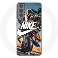 Nike Coque - - Galaxy S21 - Souple - Witte Logo - Motorwiel