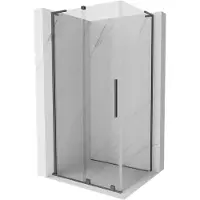 Mexen Velar L schuifdouchecabine 90 x 85 , transparant, kanon metaal - 871-090-085-03-95