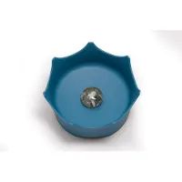 VitaJuwel bamboe waterbak met edelsteenmix voor honden en katten | oceaanblauw