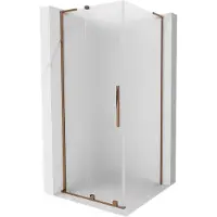 Mexen Velar L douchecabine schuifdeur 100 x 100 , matglas, roségoud - 871-100-100-33-60