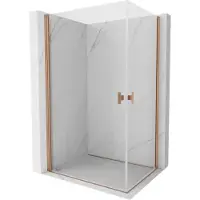 Mexen Mist-B Duo draaideur douchecabine 85 x 80 , transparant, geborsteld koper - 8A2-085-080-65-00
