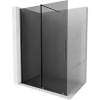 Mexen Velar schuifbare douchewand Walk-in 130 x 200 , grafiet 8 mm, gun metal - 871-130-000-43-95