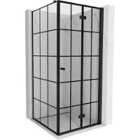 Mexen Mist-F vouwbare douchecabine rechts 120 x 120 , zwart rooster, zwart - 8A6T-120-120-70-77-P