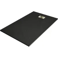 Mexen Hugo rechthoekige SMC-douchebak 160 x 70 , zwart, gouden afdekking - 42707016-G