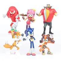 MaxPower Sonic the Hedgehog-actiefiguur, 6-delige set, speelgoedcadeau