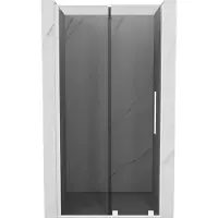 Mexen Velar schuifbare douchedeur 90 , grafiet, wit - 871-090-000-41-20