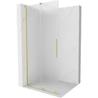 Mexen Velar Walk-in douchewand schuifbaar 100 x 200 , mat 8 mm, goud geborsteld - 871-100-000-33-55