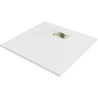 Mexen Hugo vierkante douchebak SMC 70 x 70 , wit, gouden afdekking - 42107070-G